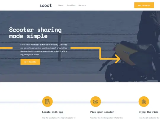 Scoot multi-page website